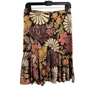 Trina Turk Los Angeles Y2K Silk Blend Multicolor Floral Print Skirt 2